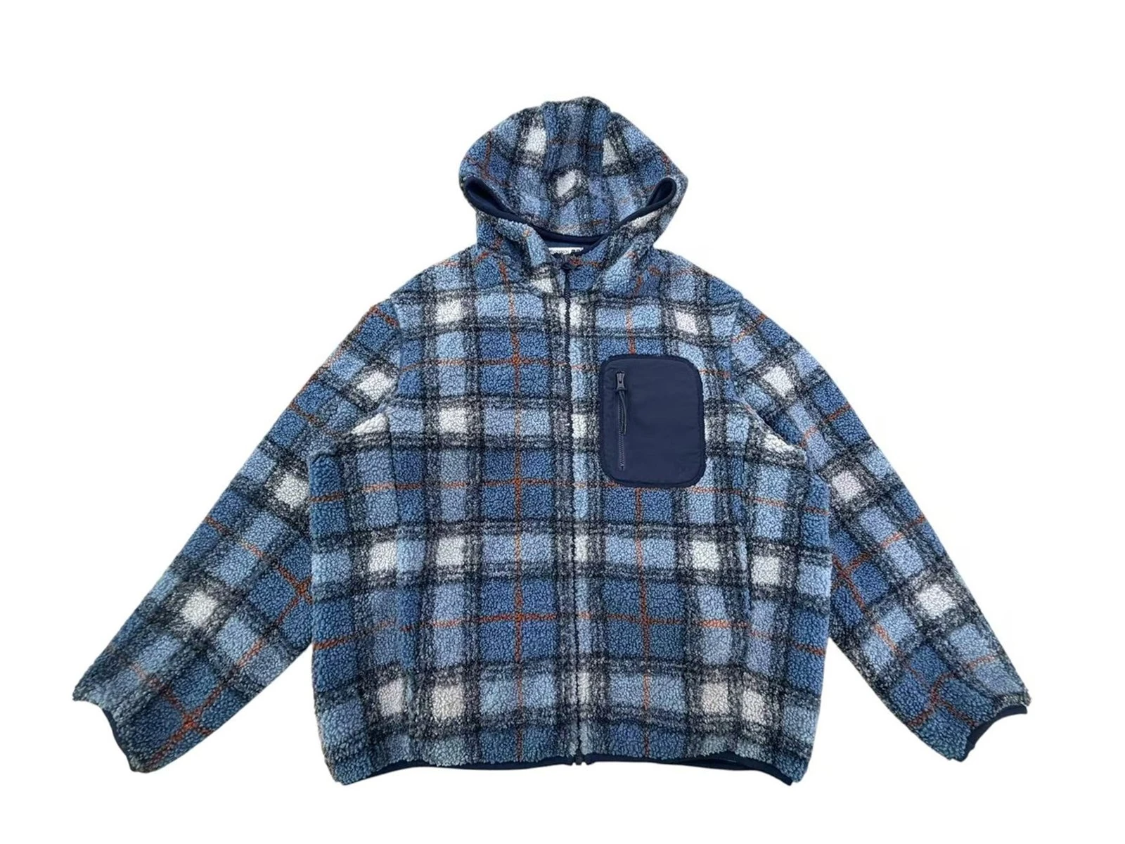 Yarn‑Dyed Plaid Teddy Sherpa Hooded Full‑Zip Jacket Yarn‑Dyed Plaid Teddy Sherpa Hooded Full‑Zip Jacket