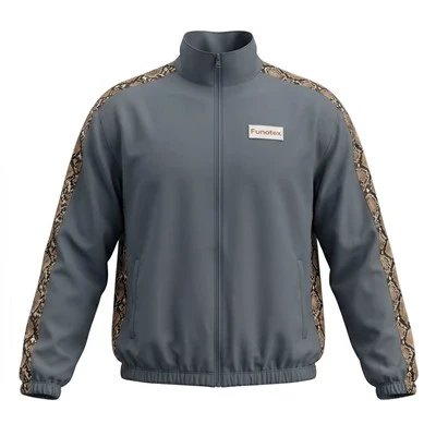 Men’s Stand-Collar Track Jacket With Side Stripe Tape